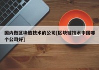 国内做区块链技术的公司[区块链技术中国哪个公司好]